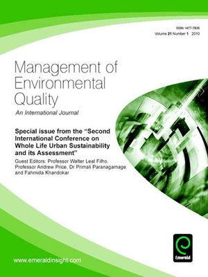 cover image of Management of Environmental Quality: An International Journal, Volume 21, Issue 1